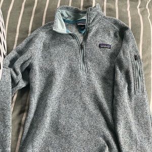 Patagonia 1/4 zip light blue womens